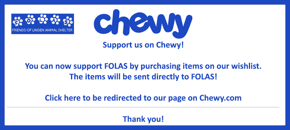 Support FOLAS on Chewy